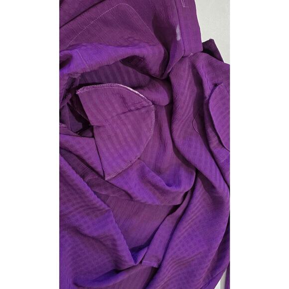 Taylor & Henry Casuals womens windowpane Pattern long sleeves button-down Blouse - Picture 6 of 7